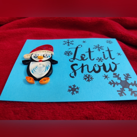 Handmade Christmas cards, set of 6, Cute stocking stuffers - Picture 4 of 17